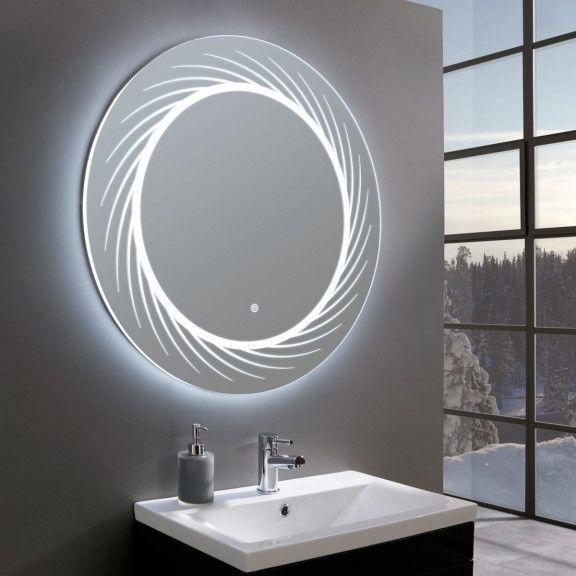 Round Backlit Led Mirrors For Well Known Opulent Ultra Slim Round Led Illuminated Mirror 800mm (View 11 of 15)