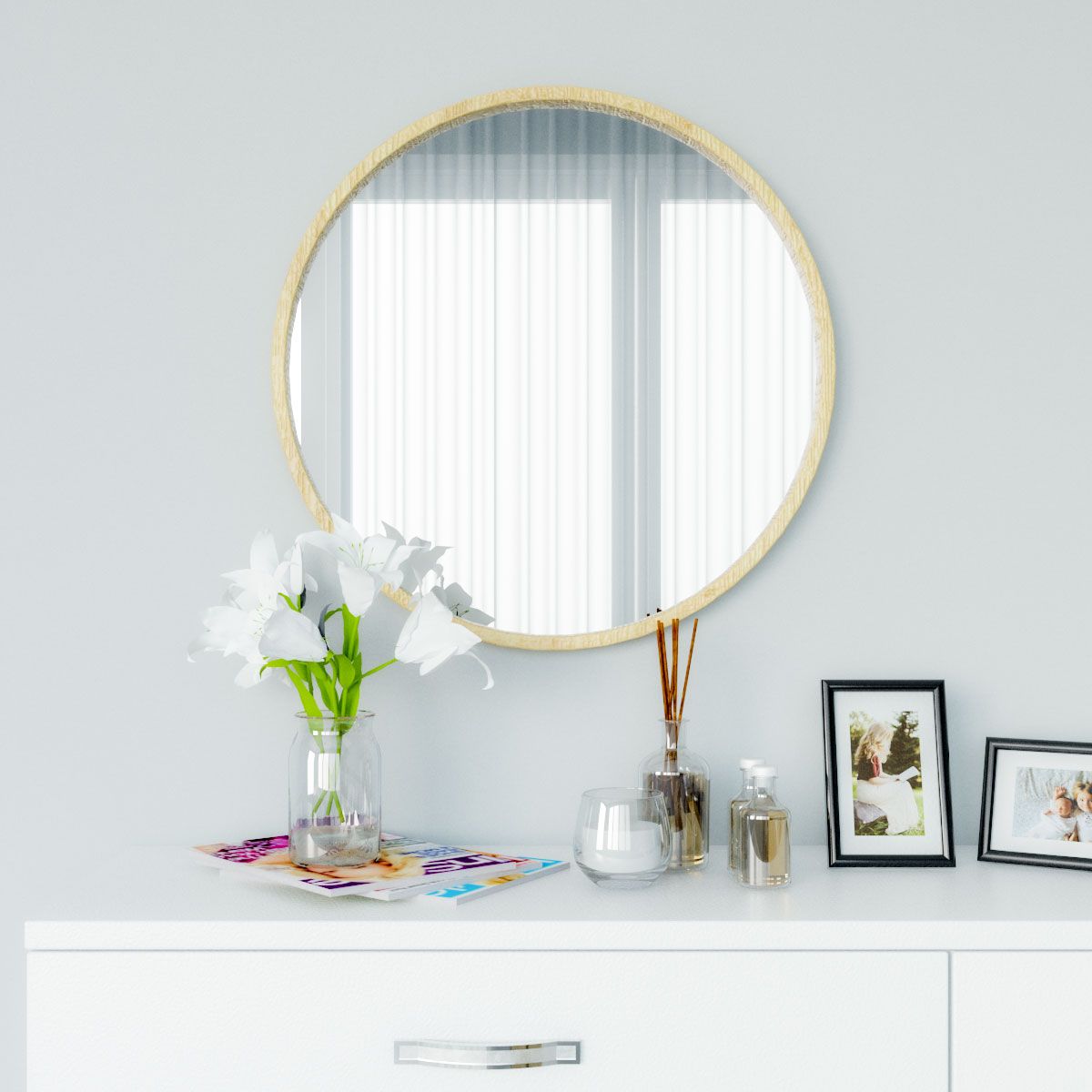 Round Grid Wall Mirrors Intended For Most Up To Date 10 Best Round Wall Mirror In 2020 – Roomdsign (View 9 of 15)