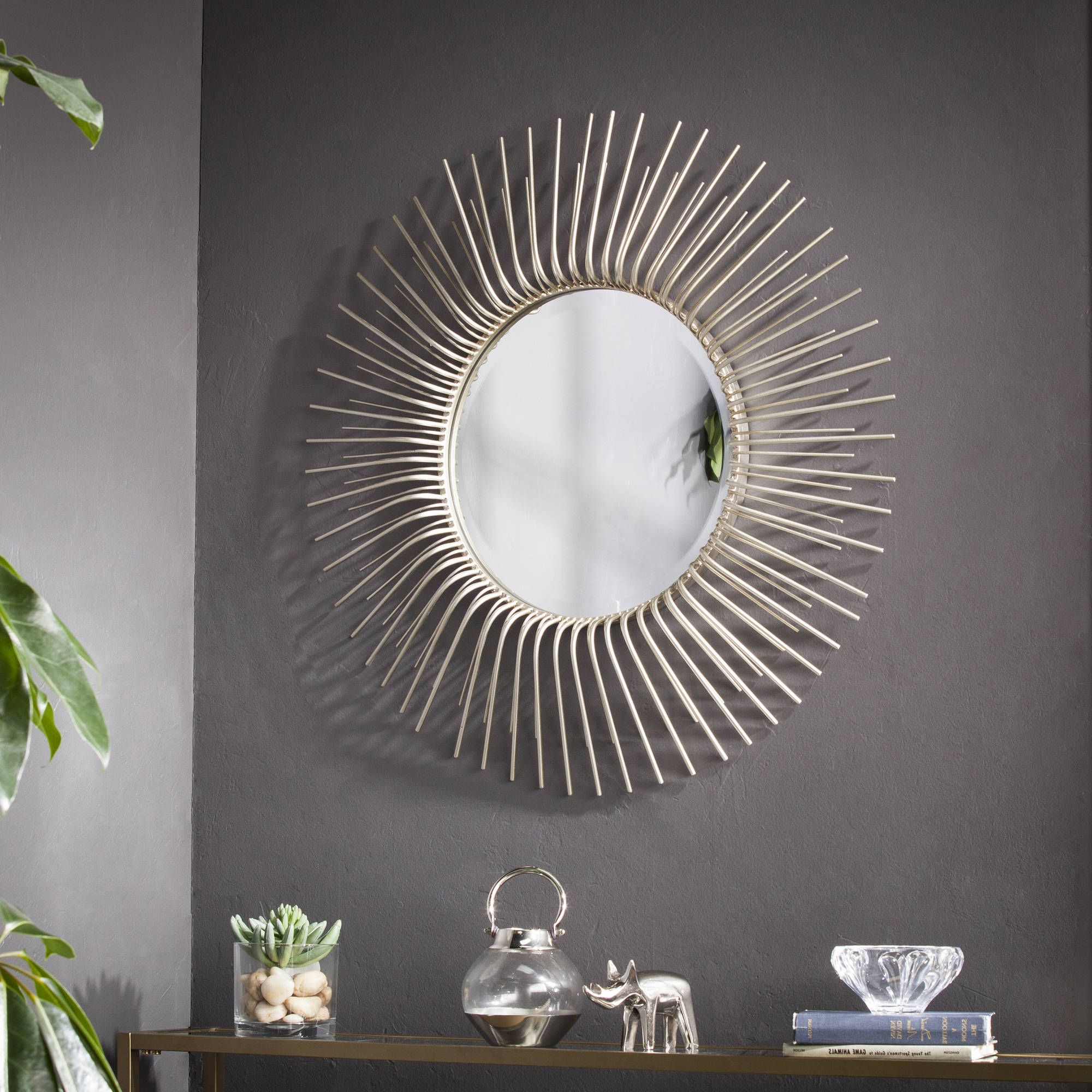 Round Scalloped Wall Mirrors In Widely Used Southern Enterprises Toussai Round Oversized Sunburst Wall Mirror (View 5 of 15)