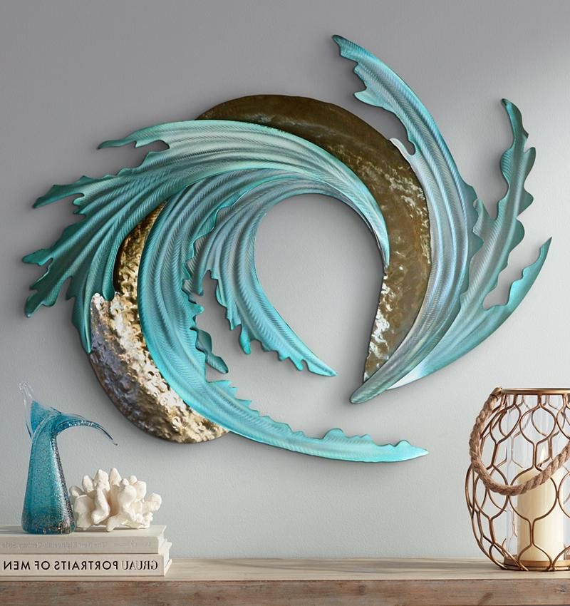 Sand And Sea 36" Wide Metal Wall Art (View 15 of 15)