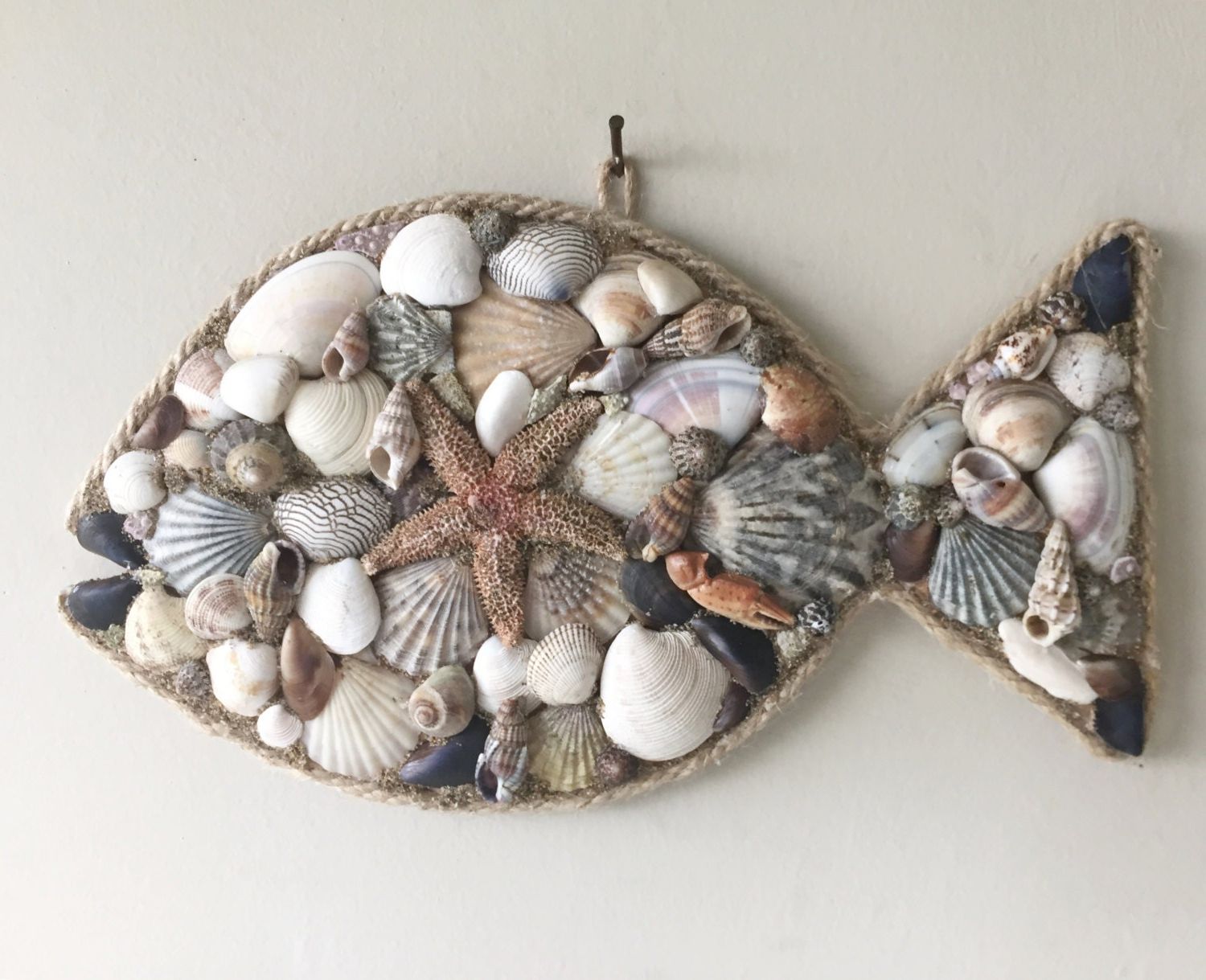 Sea Wall Art With Fashionable Seashells Decor/ Nautical Wall Decor/ Coastal Decor/ Ocean (View 5 of 15)