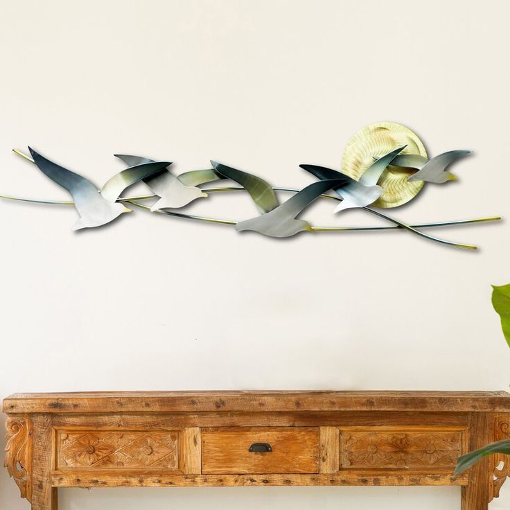 Seagulls Metal Wall Art Throughout Favorite Rosecliff Heights Seagulls 5 With Sun Metal Wall Décor & Reviews (View 5 of 15)