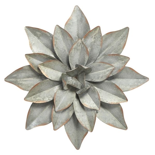 Shop Phenomenal Metal Flower Wall Decor, Silver – On Sale – Free Inside Most Recent Silver Flower Wall Art (View 13 of 15)