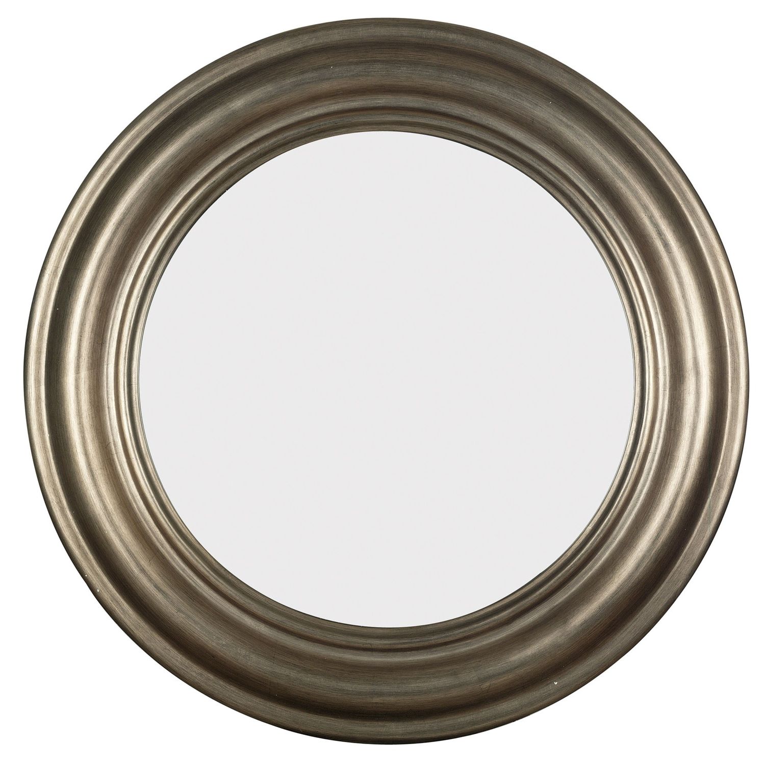 Silver Leaf Round Wall Mirrors With Regard To Favorite Pasco Round Antique Silver Wall Mirror – 13925218 – Overstock (View 13 of 15)