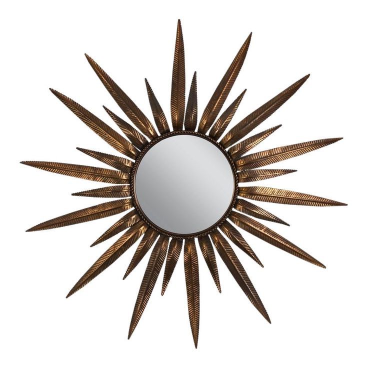Sunburst Mirror, Copper Mirror, Mirror Intended For Twisted Sunburst Metal Wall Art (View 7 of 15)