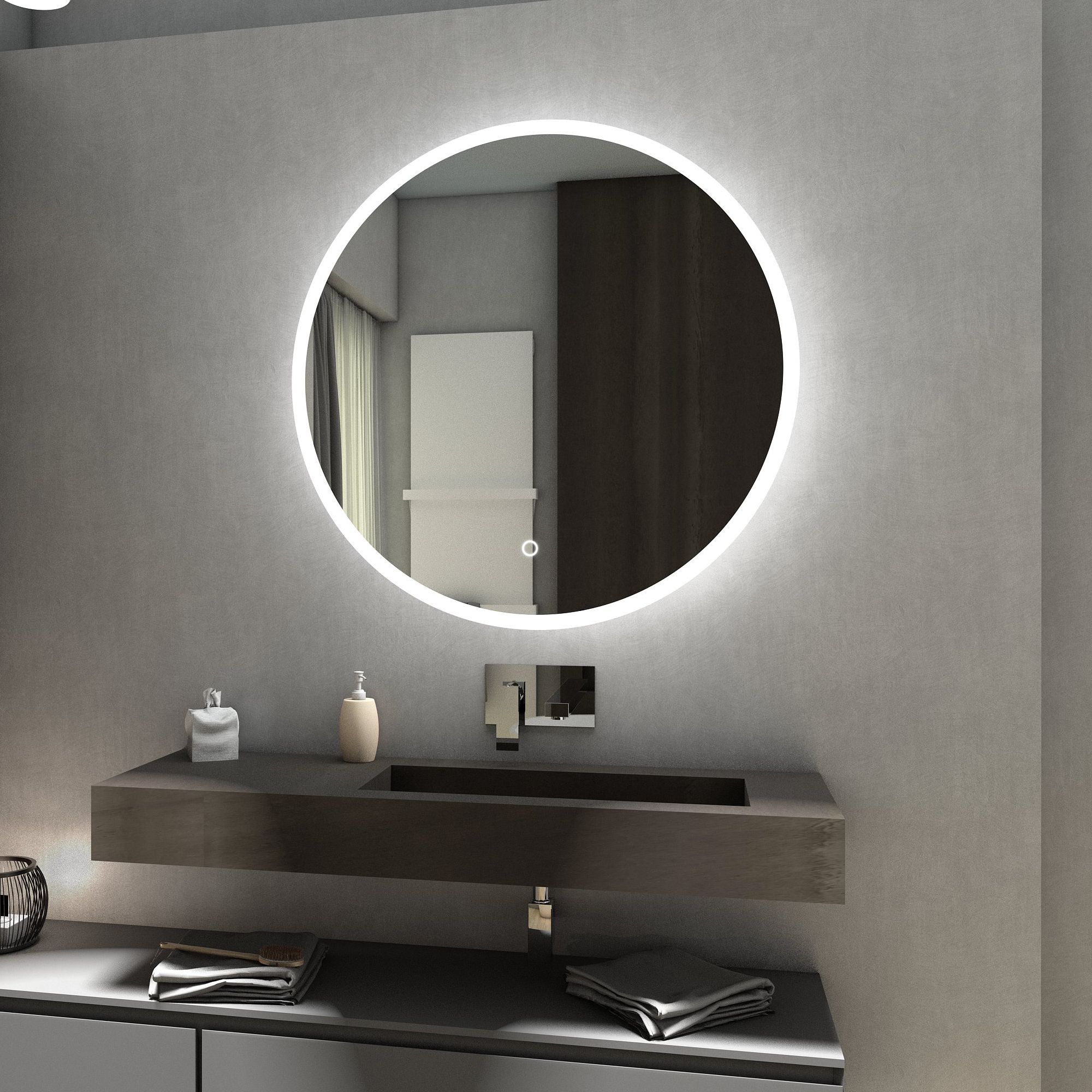 Switches Pertaining To Fashionable Front Lit Led Wall Mirrors (View 7 of 15)