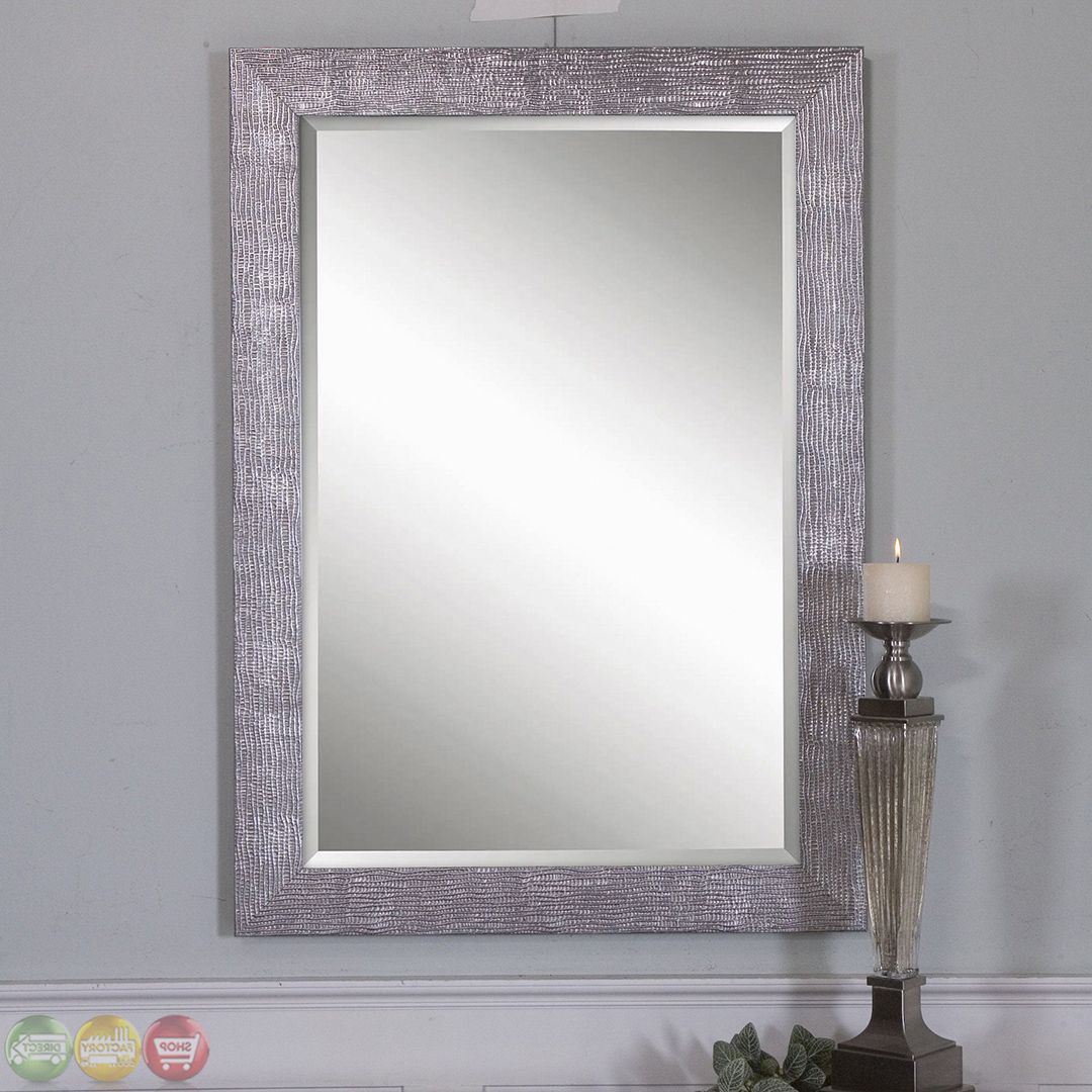 Tarek Contemporary Silver Beaded Frame Mirror 14604 Within Fashionable Silver Beaded Square Wall Mirrors (View 5 of 15)