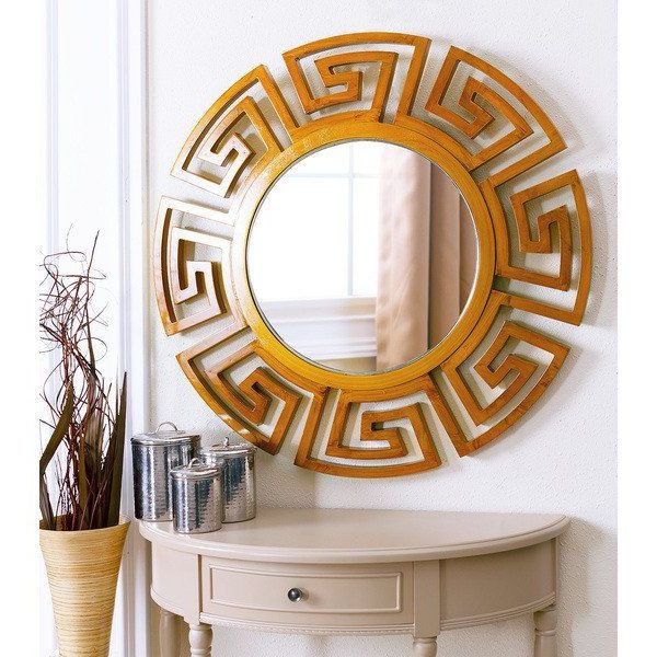 The Miranda Golden Brown Round Wall #mirror – Pintastic Discount – Use For Trendy Golden Voyage Round Wall Mirrors (View 15 of 15)