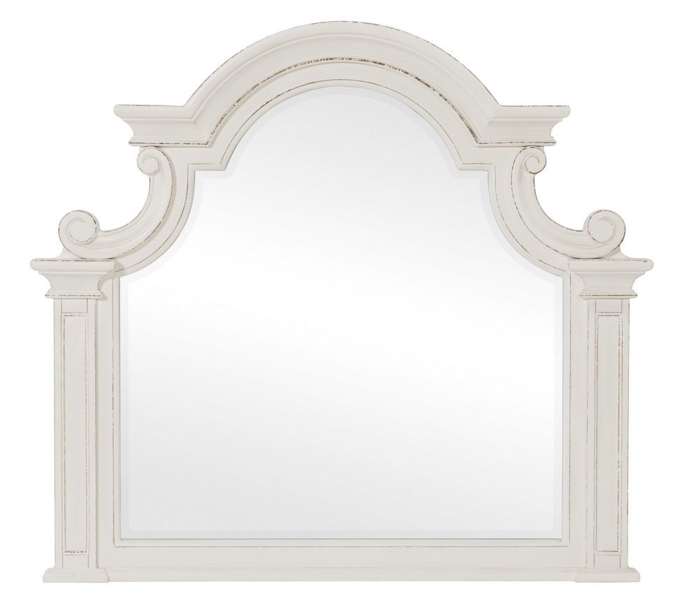 Trendy Baylesford Antique White Wood Frame Dresser Mirrorhomelegance Regarding White Wood Wall Mirrors (View 3 of 15)