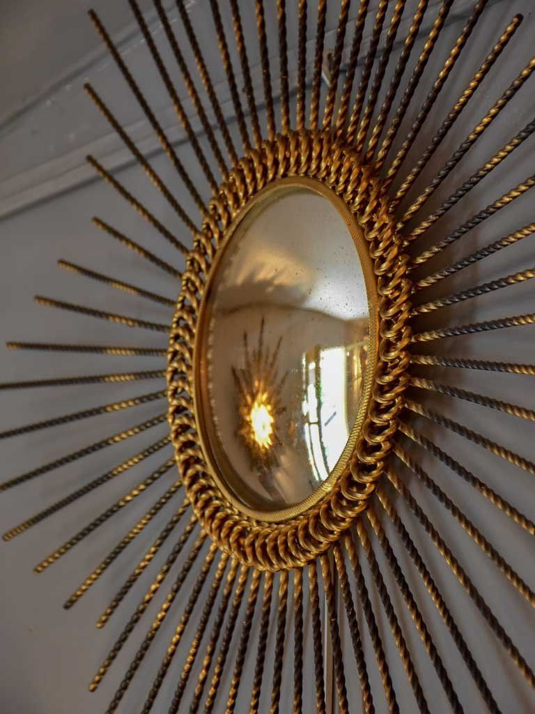 Twisted Sunburst Metal Wall Art With Regard To Most Up To Date Vintage Sunburst Mirror With Convex Glass 33½" Diameter (with Images (View 11 of 15)