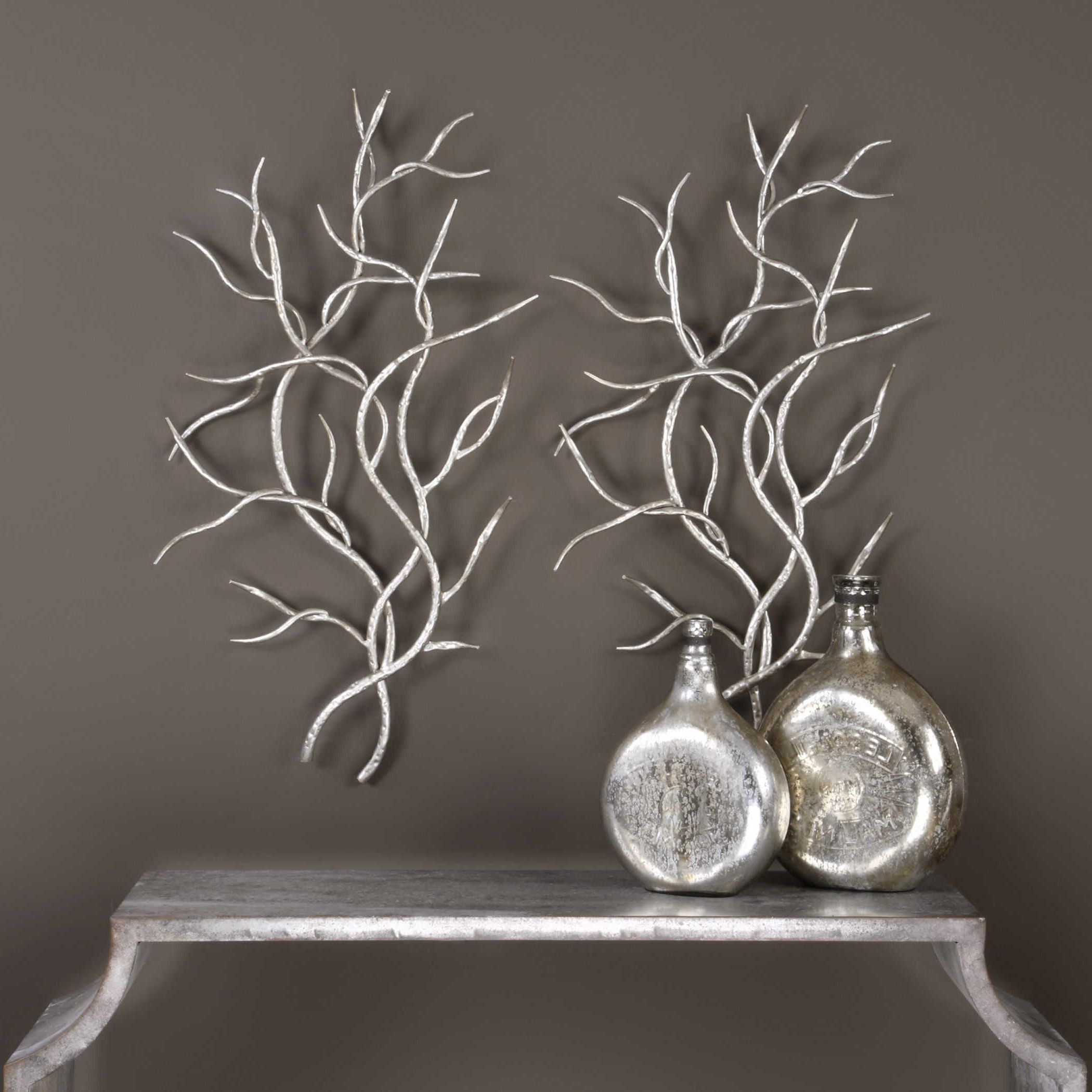 Uttermost In Most Recently Released Antique Silver Metal Wall Art Sculptures (View 12 of 15)