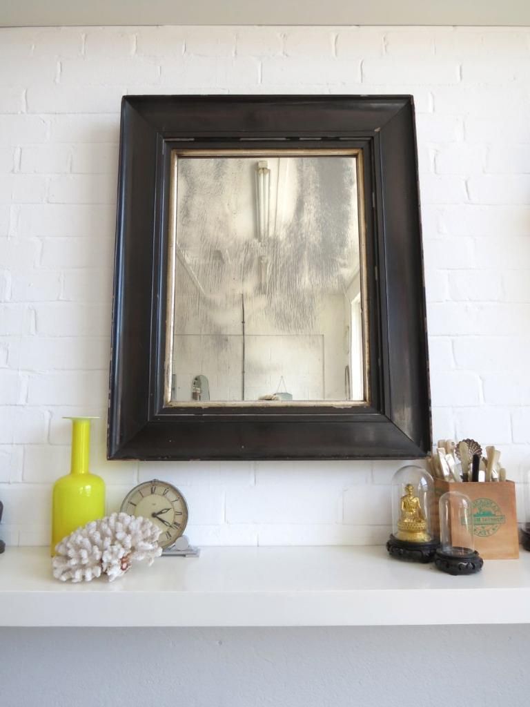 Vintage Extra Large Victorian Bevelled Edge Wall Mirror With Black Within Most Popular Black Wood Wall Mirrors (View 5 of 15)
