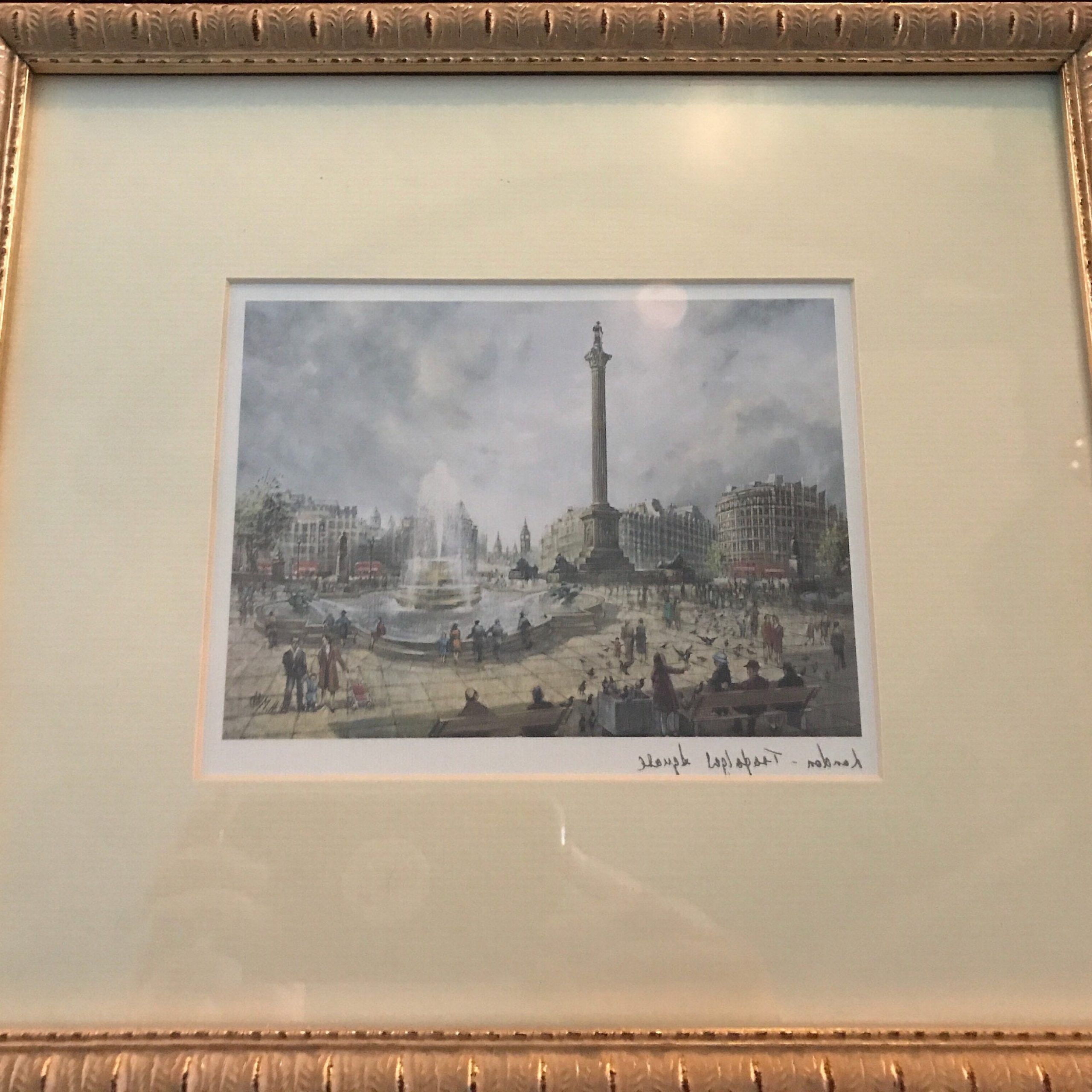 Vintage Trafalgar Square London Framed Print (View 10 of 15)