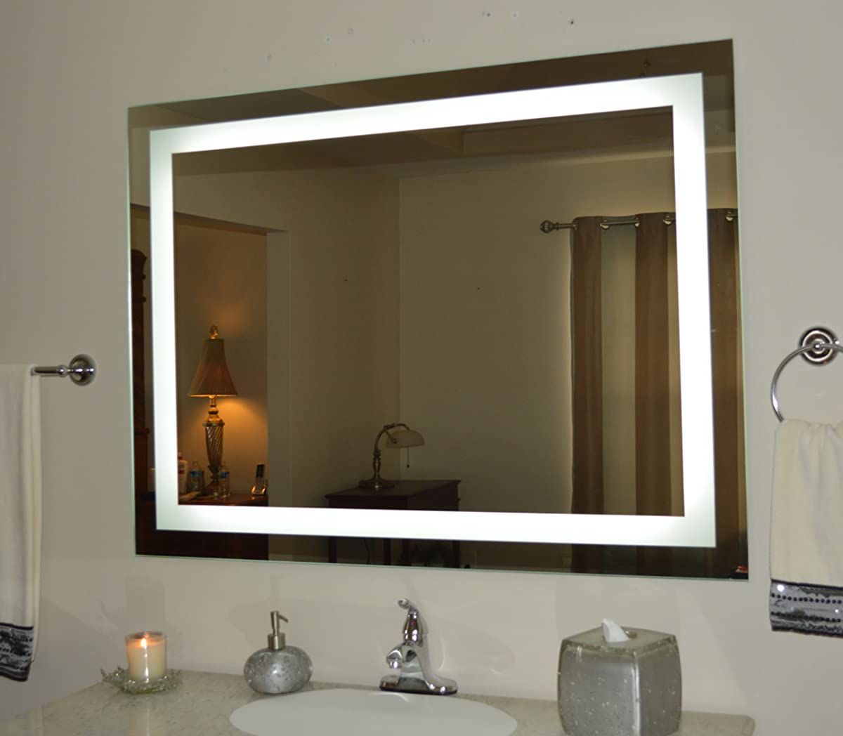 Wall Mounted Lighted Vanity Mirror Led Mam84836 Commercial Grade 48 Regarding Best And Newest Back Lit Freestanding Led Floor Mirrors (View 4 of 15)