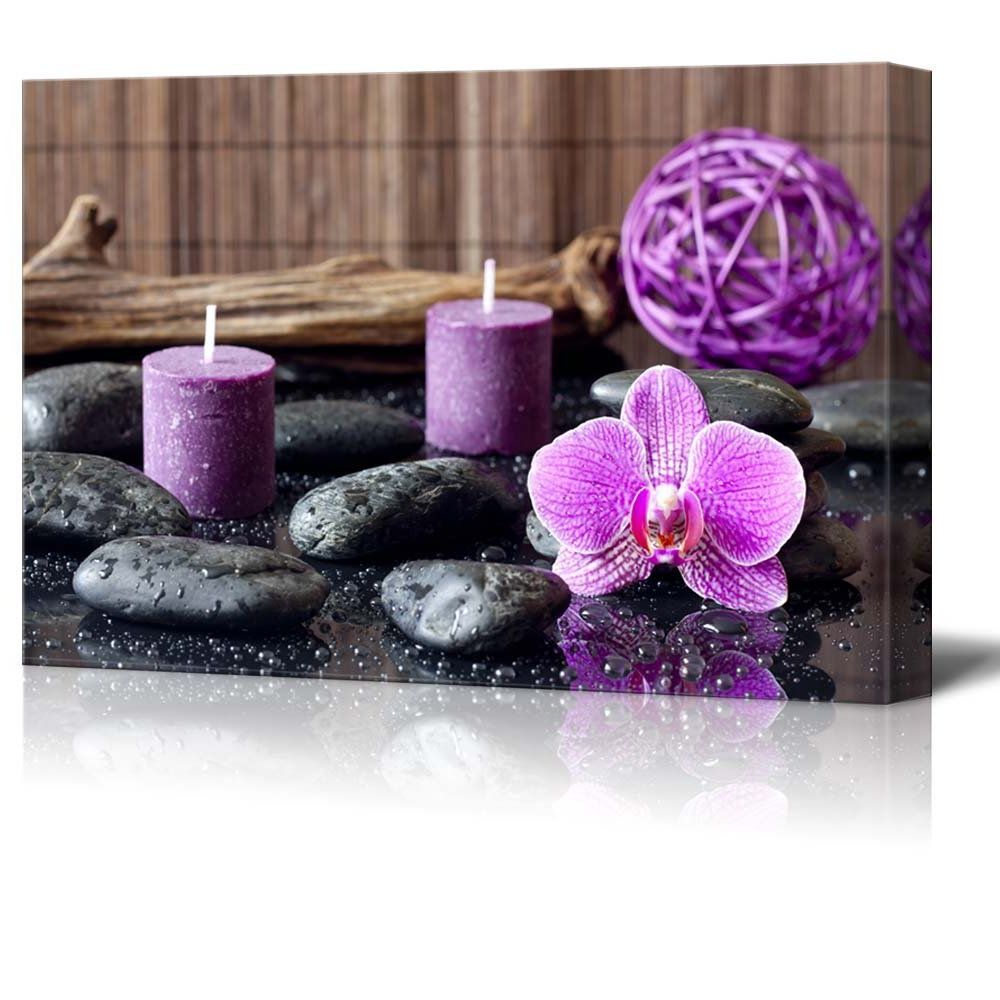 Wall26 Canvas Prints Wall Art – Zen Stones With Purple Orchid And Inside Recent Stones Wall Art (View 15 of 15)