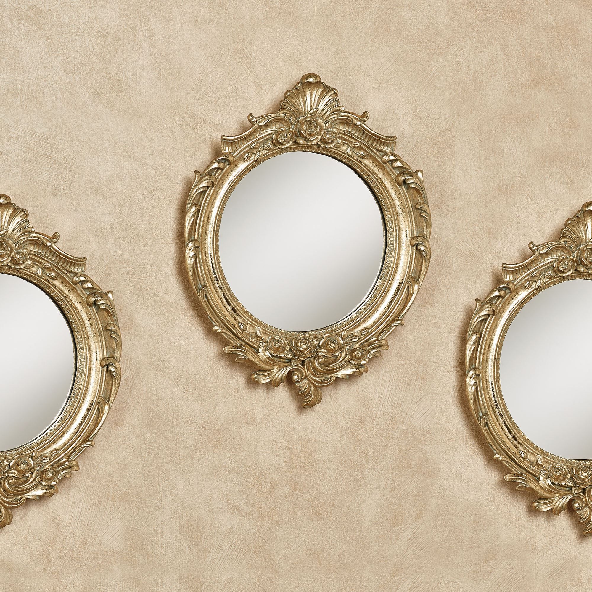 Well Known Antique Iron Round Wall Mirrors With Fitzroy Antique Gold Round Accent Wall Mirror (View 10 of 15)