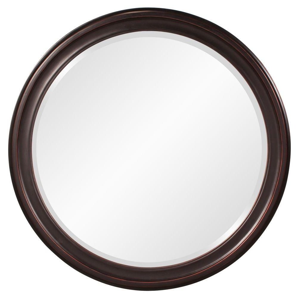 Well Known Marley Forrest Medium Round Oil Rubbed Bronze Beveled Glass Casual Regarding Ceiling Hung Oiled Bronze Oval Mirrors (View 5 of 15)