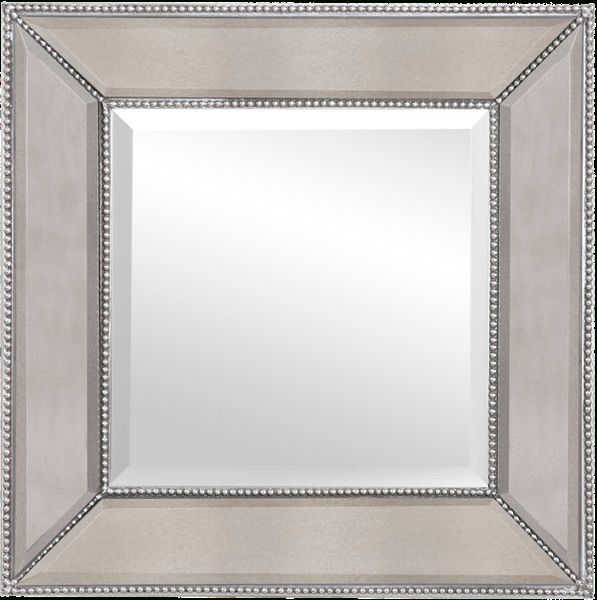 Well Known Metallic Gold Leaf Wall Mirrors With Bassett™ Beaded Wall Mirror In Silver Leaf (View 8 of 15)