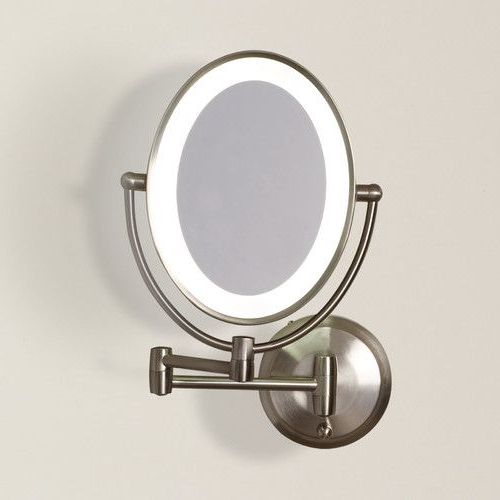 Well Liked Back Lit Oval Led Wall Mirrors Regarding Howell Cordless Dual Led Lighted Oval Wall Mount Mirror With 1x And 10x (View 13 of 15)