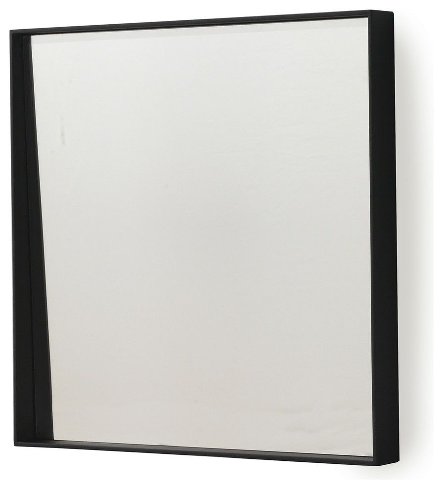 Well Liked Black Square Wall Mirrors In Andrea Black Square Wall Mirror – Contemporary – Bathroom Mirrors – (View 8 of 15)