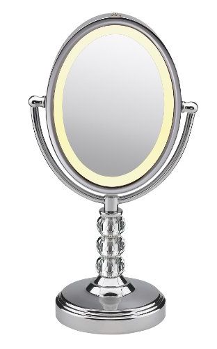 Well Liked Conair Double Sided Lighted Makeup Mirror – Lighted Vanity Makeup Inside Single Sided Polished Wall Mirrors (View 5 of 15)