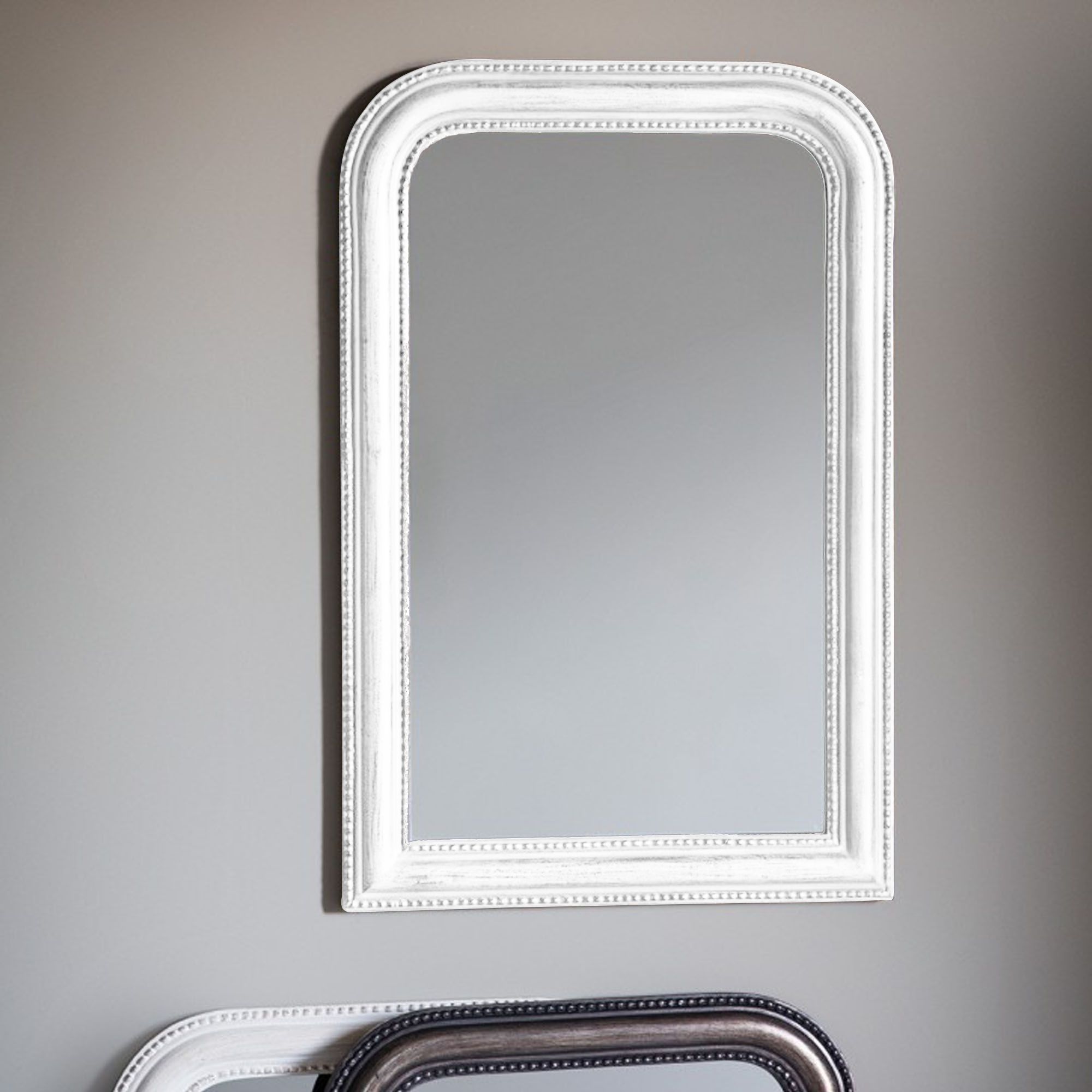 Well Liked Hyde Rustic White Wall Mirror (View 6 of 15)