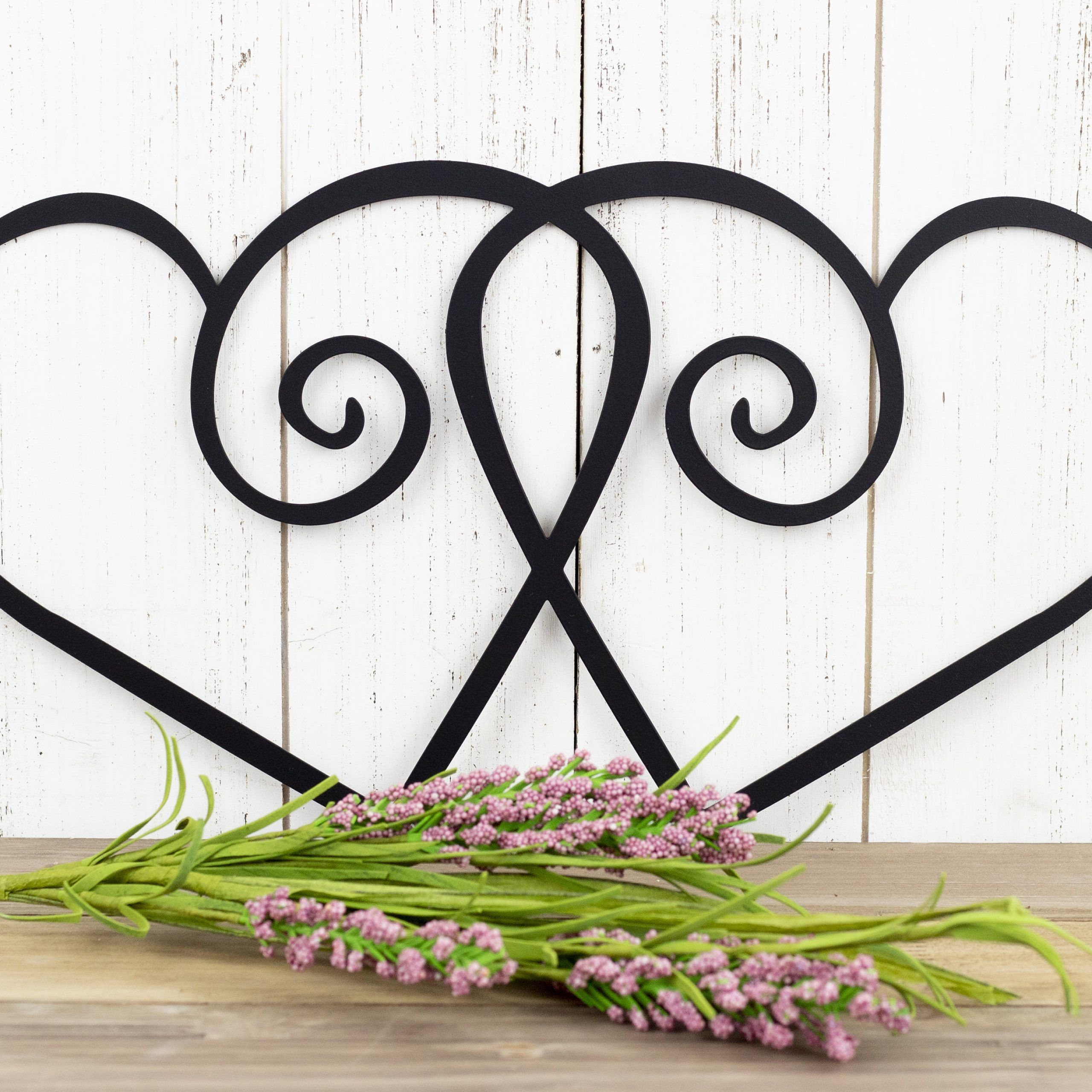 Well Liked Matte Blackwall Art Intended For Hearts Metal Wall Art – Black, 15x (View 9 of 15)
