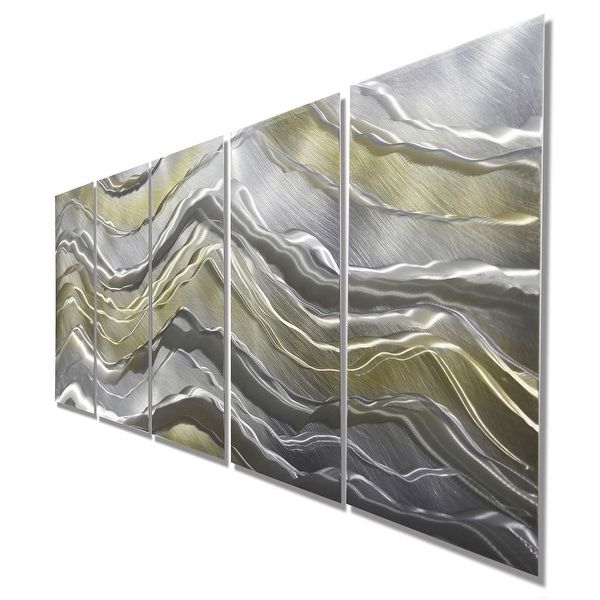 Well Liked Statements2000 Silver & Gold Modern Abstract Metal Wall Art Sculpture Throughout Modern Metal Gold Wall Art (View 12 of 15)