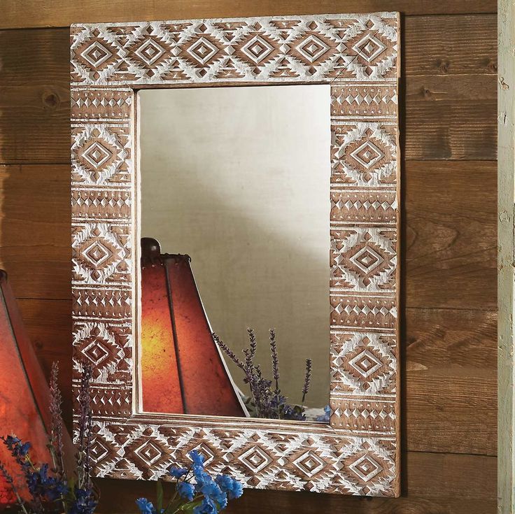 Western Wall Mirrors Inside Famous Alamosa Whitewashed Carved Wood Mirror (View 1 of 15)