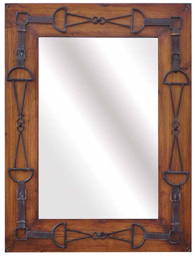 Western Wall Mirrors Regarding Most Recently Released Country Western Buckle Designed Frame Fir Wood Mirror Crestview (View 14 of 15)