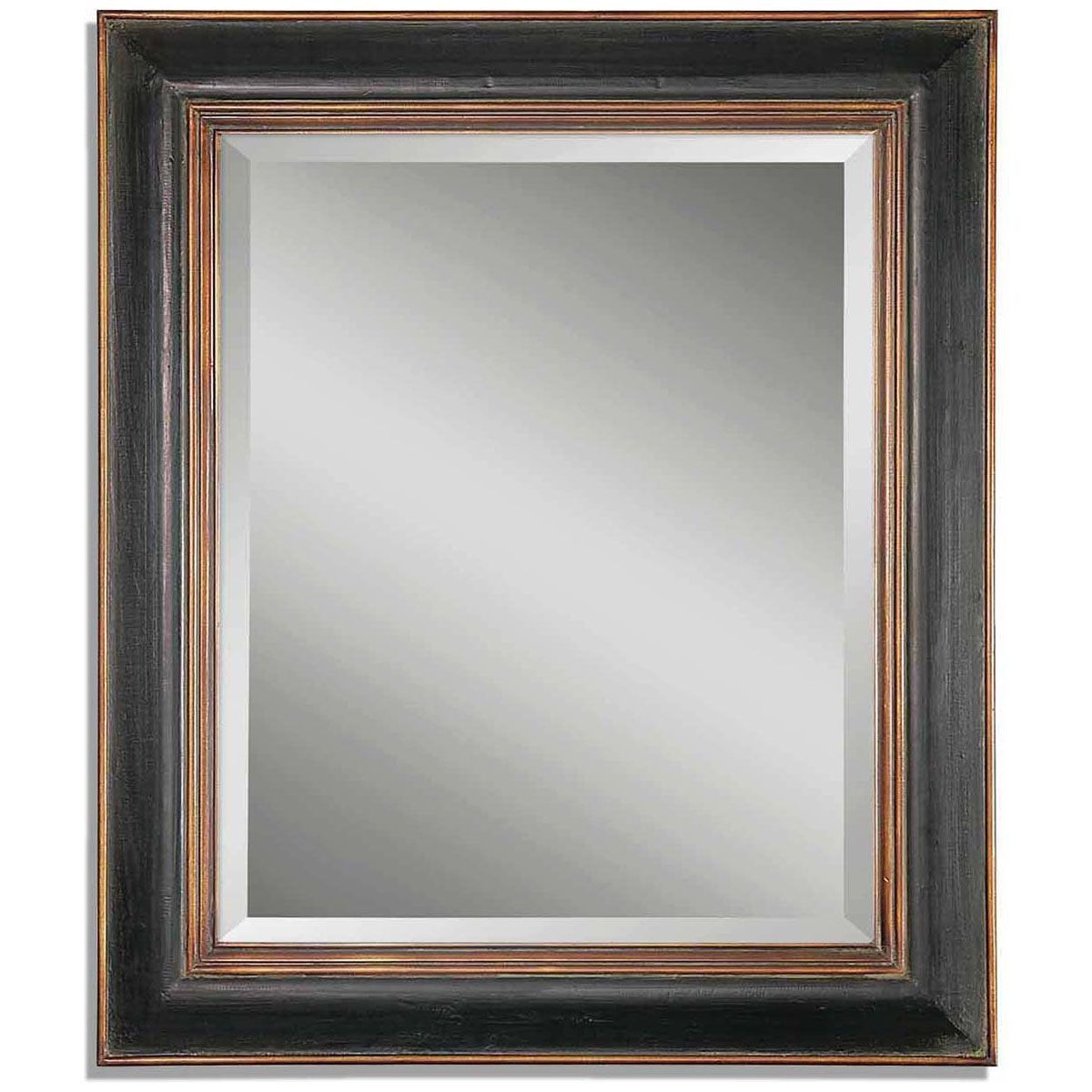 Widely Used Black Wood Wall Mirrors With Uttermost Fabiano Black Wood Mirror 07023 B (View 2 of 15)