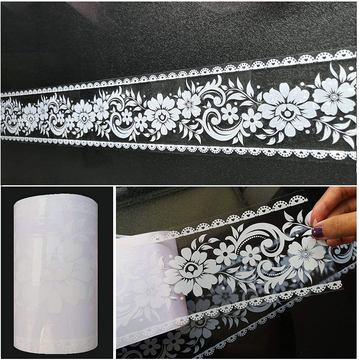 Widely Used Floral Lace Wall Border Transparent Peel And Stick Wallpaper Mirror For Lace Wall Art (View 9 of 15)
