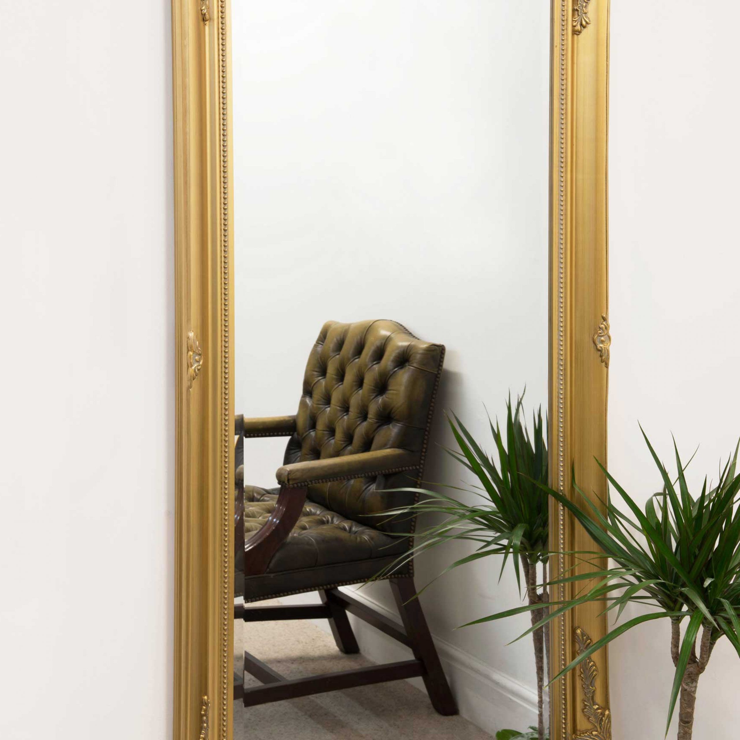 Widely Used Full Length Floor Mirrors Inside Large Full Length Leaner Floor Classic Gold Mirror 5ft7 X 2ft7 170cm X (View 14 of 15)