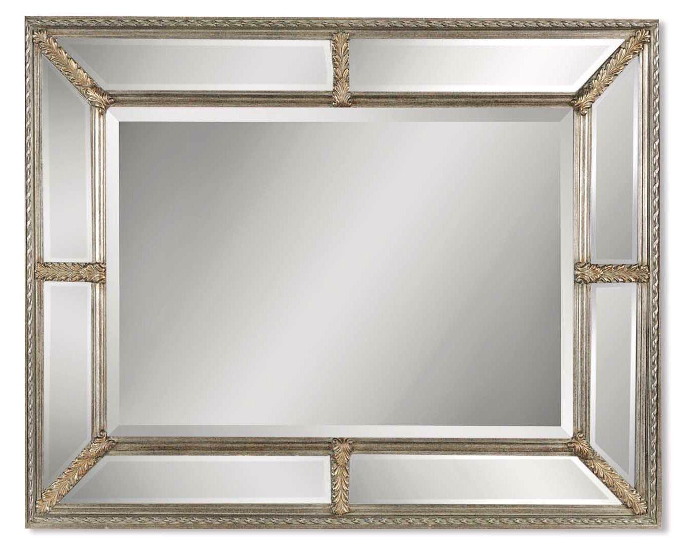 Widely Used Lucinda Antique Beveled Mirror W/ Decorative Silver & Gold Leaf Frame With Glam Silver Leaf Beaded Wall Mirrors (View 15 of 15)