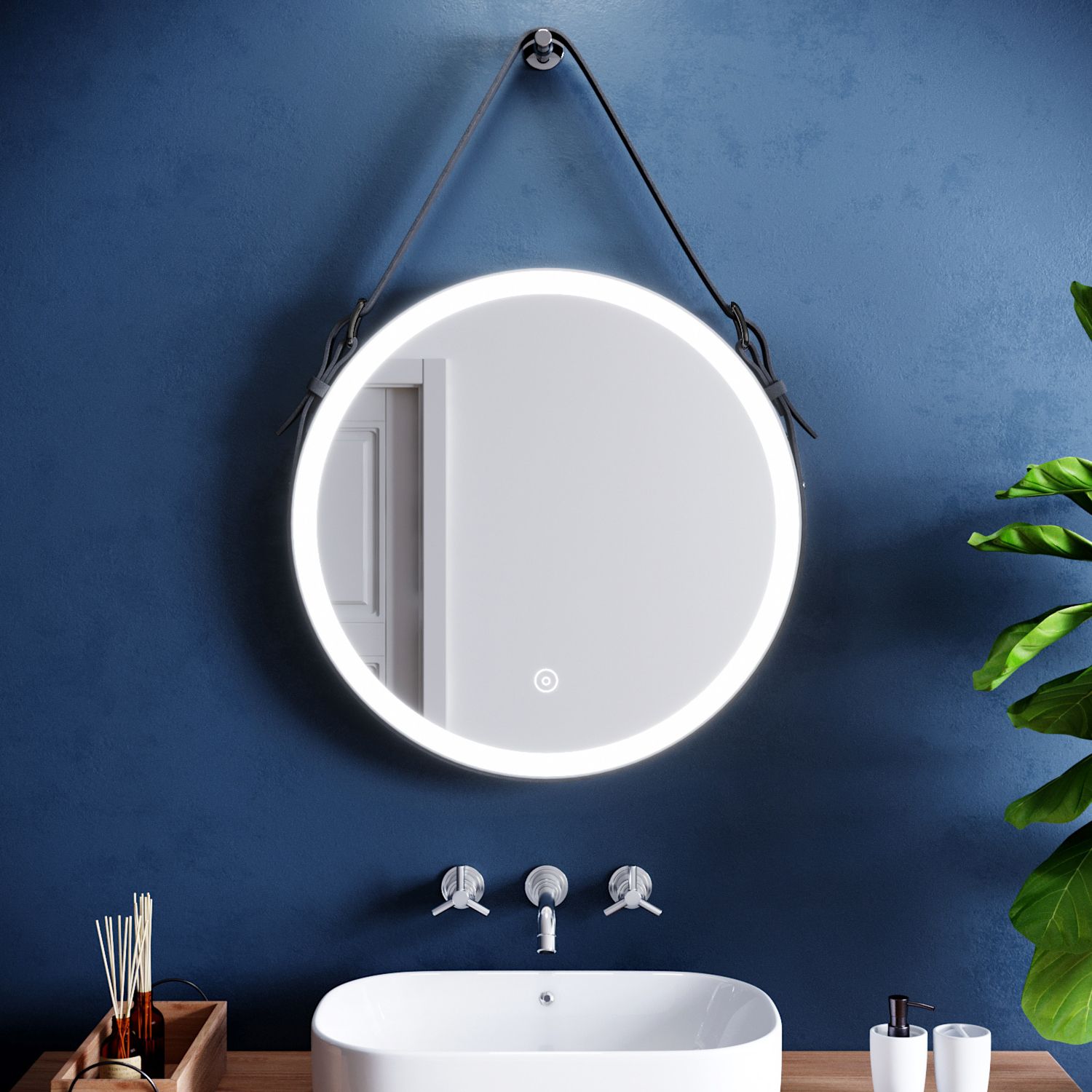 Widely Used Round Led Illuminated Bathroom Mirror With Demister Modern Designer Within Round Backlit Led Mirrors (View 1 of 15)