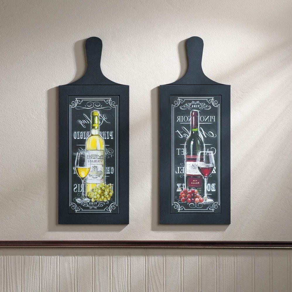 Wine Wall Art For Well Liked Wine Bottle Wall Art Duo Wholesale At Koehler Home Decor (View 15 of 15)
