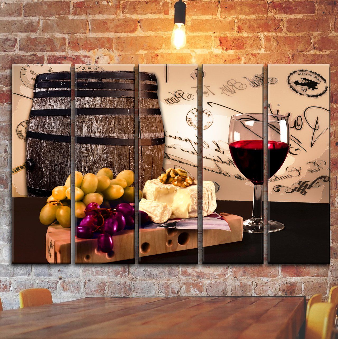 Wine Wall Art Intended For Fashionable Rich, Unique, And Bold Wine Wall Art Decor (View 9 of 15)