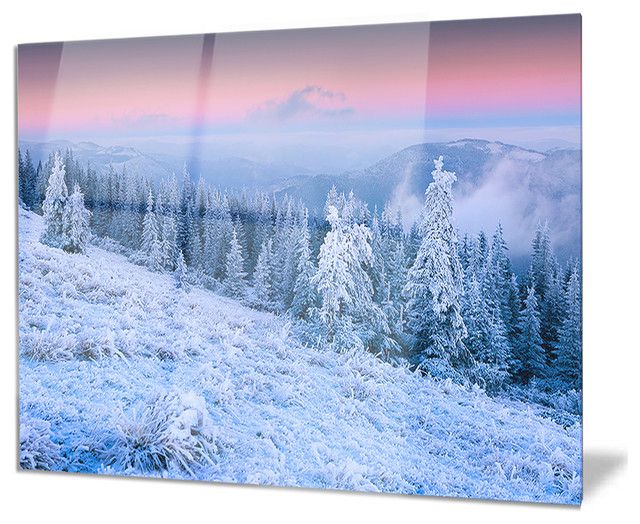 "winter Sunrise Over Mountain" Landscape Photo Metal Wall Art Regarding Most Current Sunrise Metal Wall Art (View 8 of 15)
