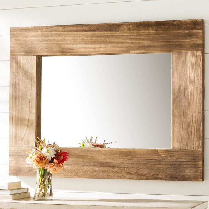 Wood Accent Wall, Wood Accents, Mirror In 2021 Medium Brown Wood Wall Mirrors (View 14 of 15)
