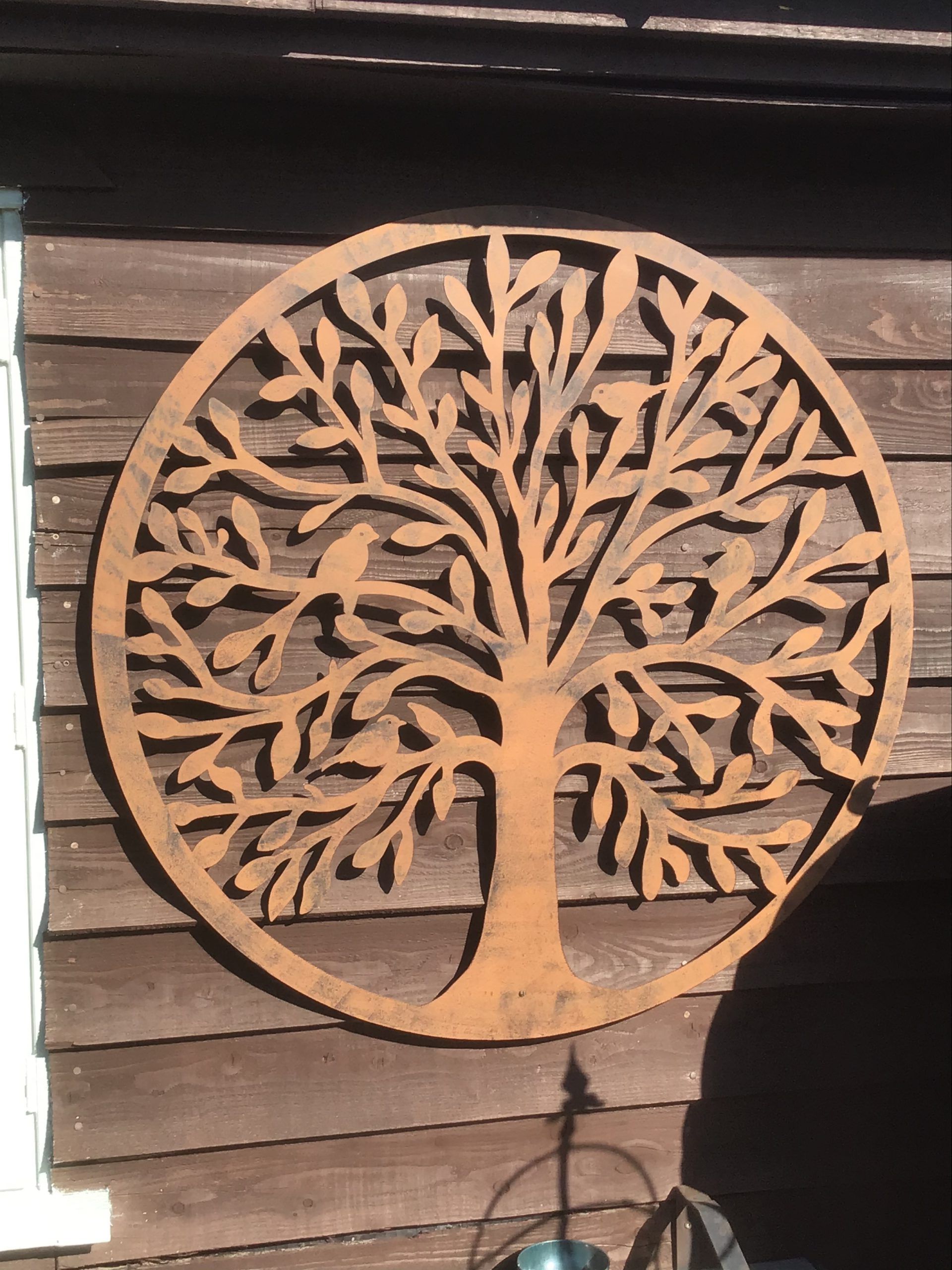 Wooden Blocks Metal Wall Art Within Best And Newest Tree Of Life Wall Hanging – Painted Metal Wall Art – 100cm Diameter (View 4 of 15)