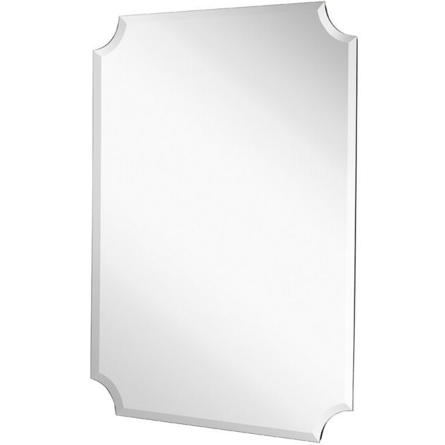 1 Inch Bevel Throughout Famous Polygonal Scalloped Frameless Wall Mirrors (View 7 of 15)