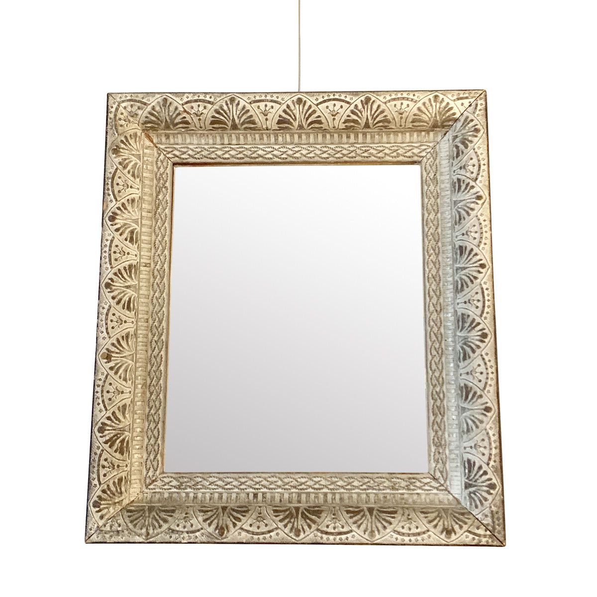 1940's French Silver Leaf Framed Mirror (View 5 of 15)
