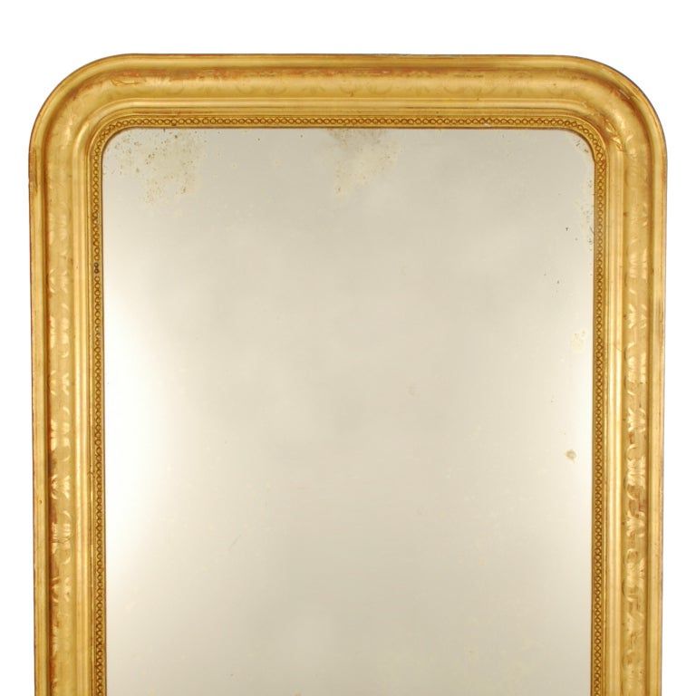 2020 Antique Gold Leaf Louis Philippe Mirror, 19thc (6365) At 1stdibs Intended For Antiqued Gold Leaf Wall Mirrors (View 8 of 15)