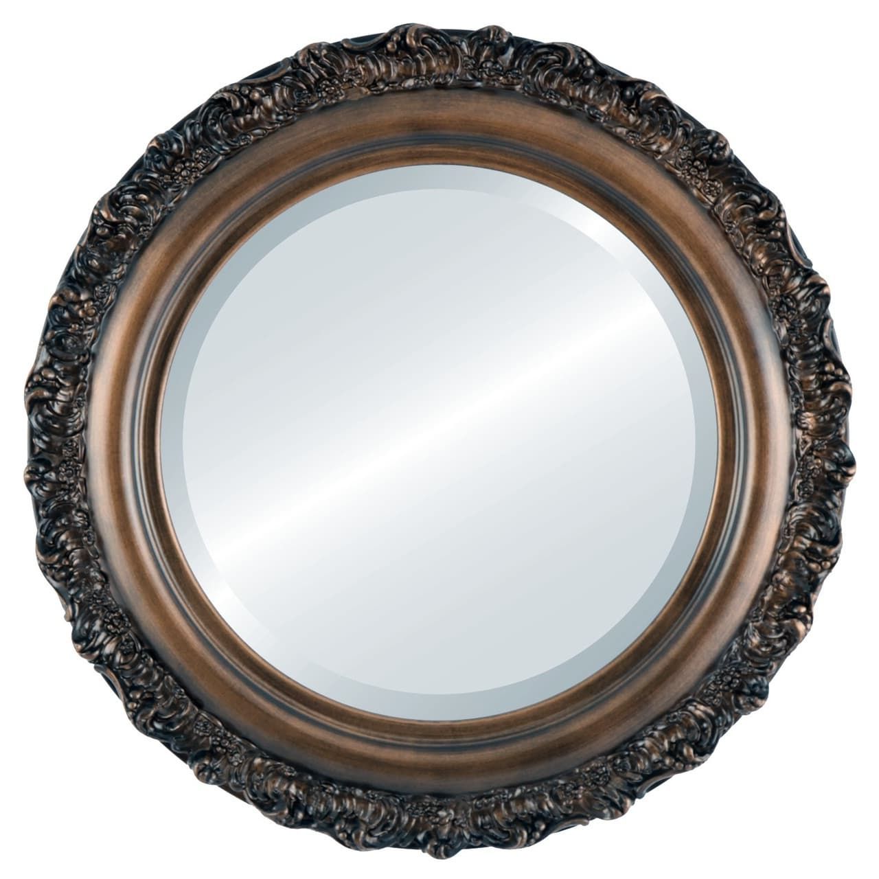 2020 Bronze Quatrefoil Wall Mirrors Intended For The Oval And Round Mirror Store Venice Framed Round Mirror In Rubbed (View 2 of 15)