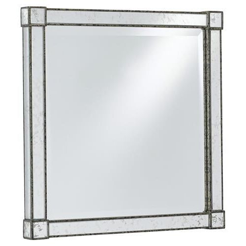 2020 Jane Modern Classic Silver Antique Square Wall Mirror (View 15 of 15)
