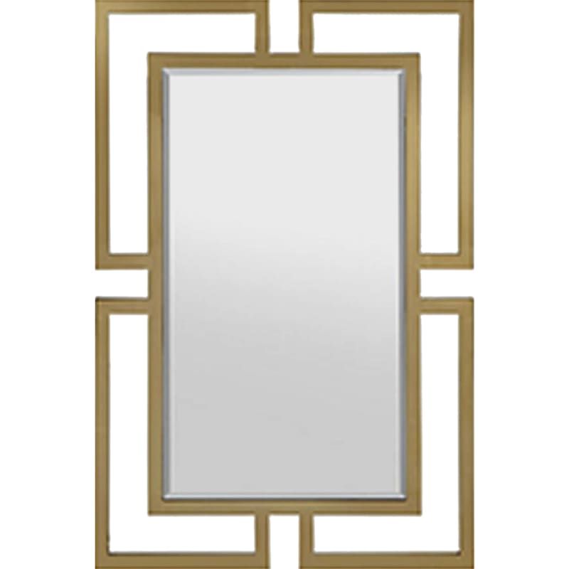 24x36 Contemporary Die Cut Gold Metal Framed Mirror (View 11 of 15)