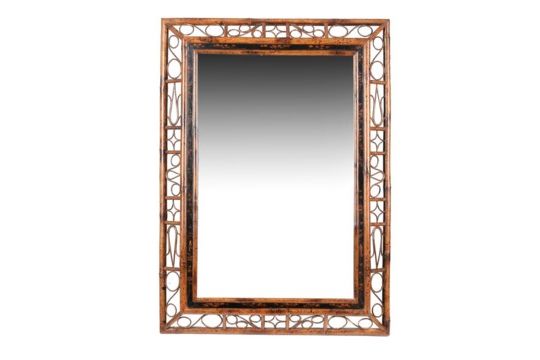 A Rectangular Bamboo Framed Wall Mirror, 20th Century, 127cm High, 91cm For Well Known Rectangular Bamboo Wall Mirrors (View 7 of 15)