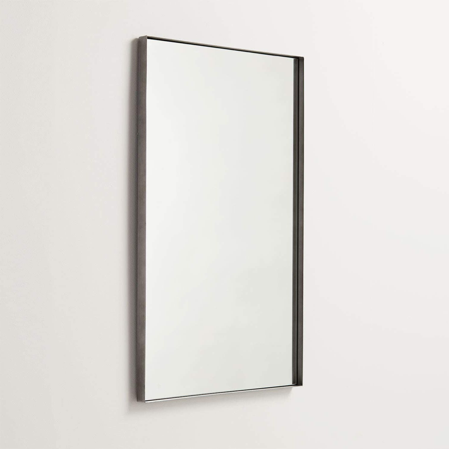 Amazonsmile: Better Bevel 30" X 40" Brushed Silver Metal Framed Throughout Most Recent Metallic Silver Wall Mirrors (View 5 of 15)