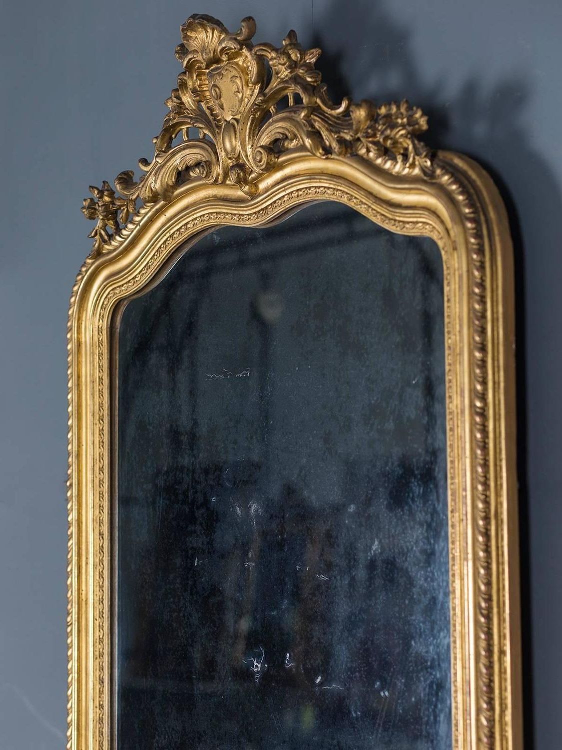 Antiqued Gold Leaf Wall Mirrors Inside Well Known Antique French Gold Leaf Regency Mirror, Circa 1880 For Sale At 1stdibs (View 3 of 15)