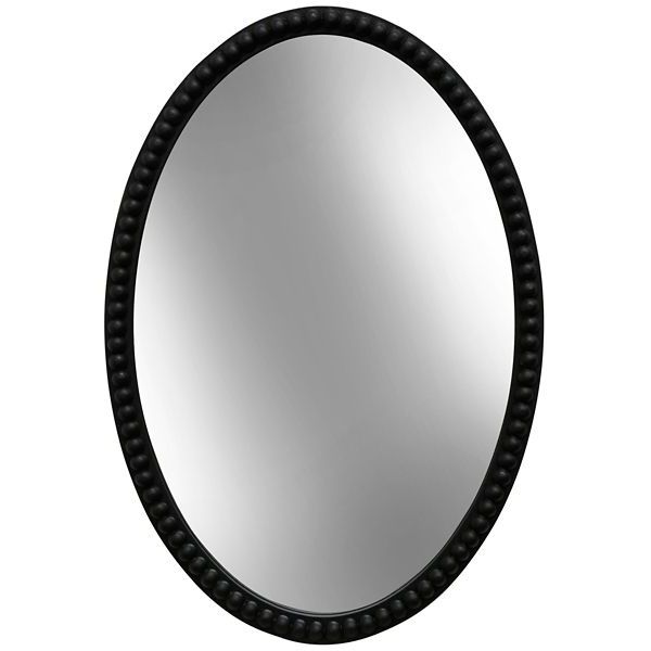 Beaded Mirror, Wood With Regard To Most Popular Framed Matte Black Square Wall Mirrors (View 13 of 15)